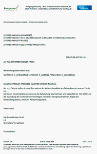 Anforderung der Unterlagen