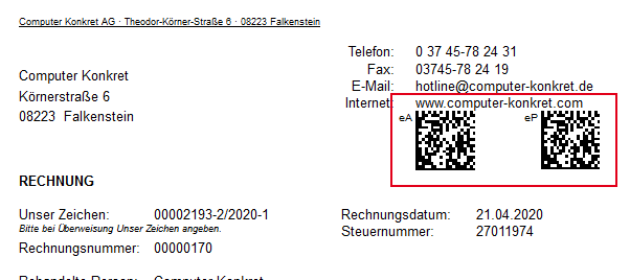 ISH QR-Codes auf ivoris GOZ-Rechnungen